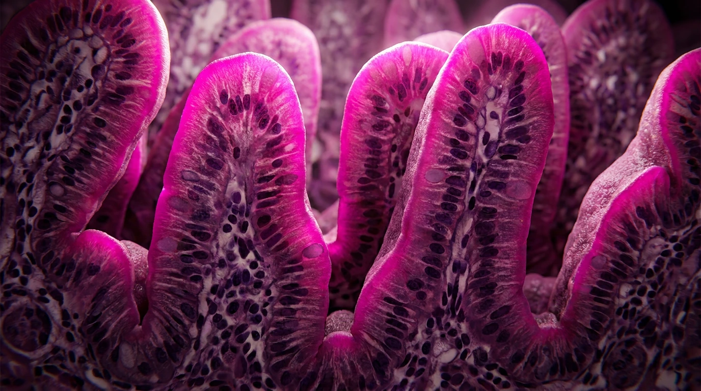 Reinterpretación generada de vellosidades intestinales